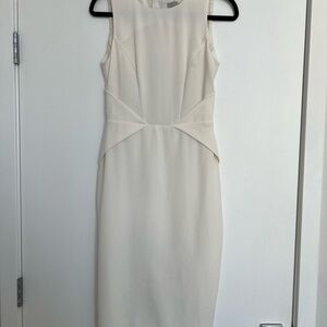 Elegant Cream Sleeveless Dress